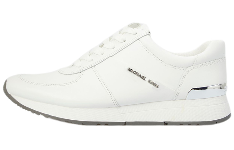 (Women) Michael Kors White Leather Low-Top Casual Sneakers Lightweight Durable 43R5ALFP3L085