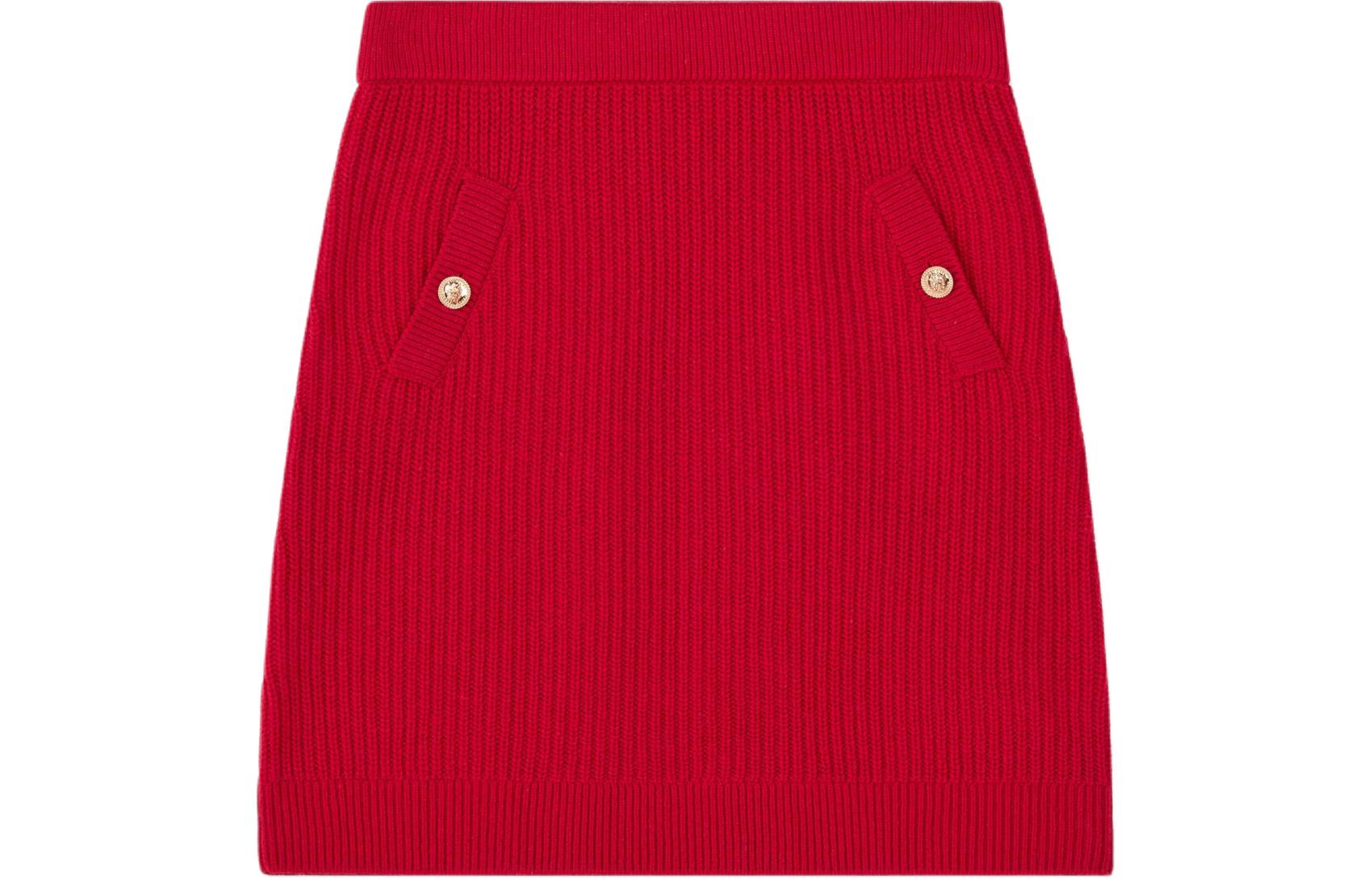 Order (W) 迈克高仕女士纯色A字纽扣设计针织休闲裙 MS470ELCSN-609