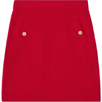 (W) 迈克高仕女士纯色A字纽扣设计针织休闲裙 MS470ELCSN-609 Order (W) 迈克高仕女士纯色A字纽扣设计针织休闲裙 MS470ELCSN-609