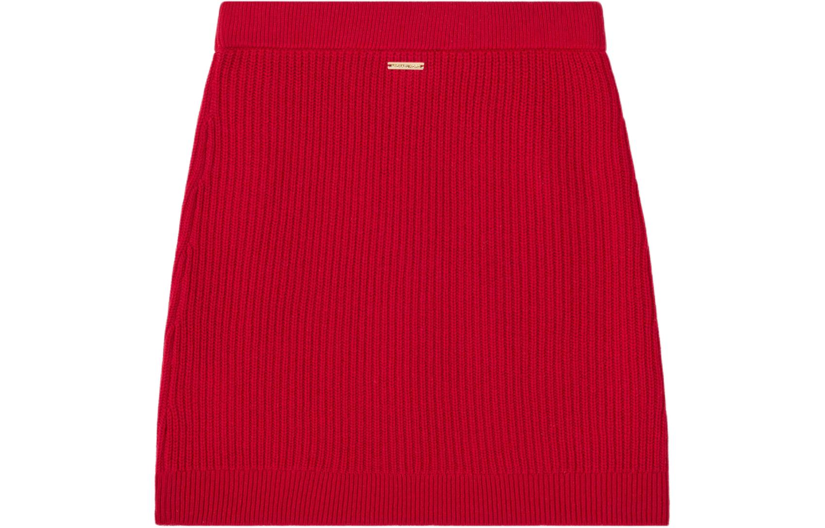 Lookbook (W) 迈克高仕女士纯色A字纽扣设计针织休闲裙 MS470ELCSN-609