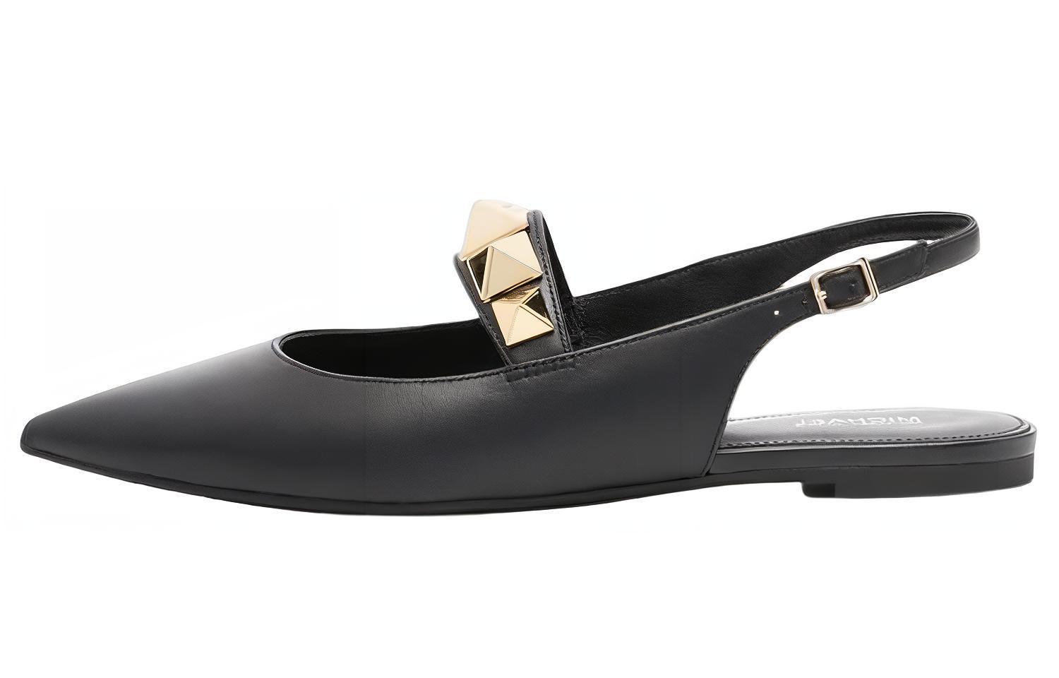 (Women) MICHAEL KORS Wren 'Black Studded Leather Sandal' 40S2WFRG1L001