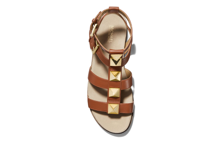 (W) MICHAEL KORS Wren 'Studded Brown Leather Sandal' 圖 3