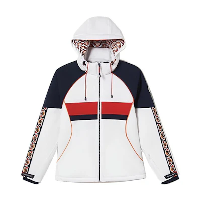 (Women) Michael Kors Ellesse Colorblock Zip Hoodie Jacket White Blue SS22 Capsule. MR320AJ8801999
