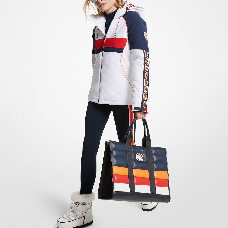 Shop (W) 迈克高仕 x Ellesse 拼色拉链连帽外套 白蓝 SS22 系列. MR320AJ8801999