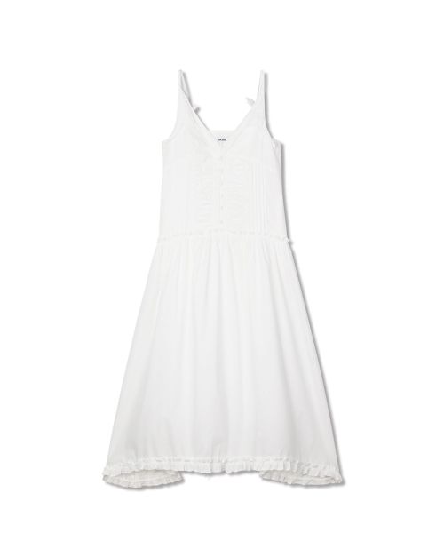 Order (W) 미치코 런던 코시노 비대칭 프릴 드레스 화이트 ML26SD46WH