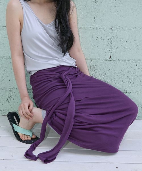 women-michiko-london-koshino-drape-shirring-tie-skirt-grape-ml-26-sb-41-pp