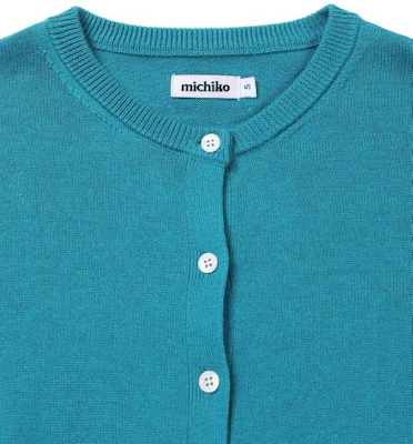 (Women) MICHIKO LONDON KOSHINO Essential Round Knit Cardigan Teal Blue ML26SO01BL Lookbook (Women) MICHIKO LONDON KOSHINO Essential Round Knit Cardigan Teal Blue ML26SO01BL
