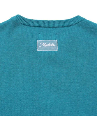 (Women) MICHIKO LONDON KOSHINO Essential Round Knit Cardigan Teal Blue ML26SO01BL Details for (Women) MICHIKO LONDON KOSHINO Essential Round Knit Cardigan Teal Blue ML26SO01BL