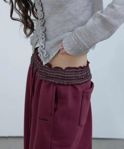 women-michiko-london-koshino-fold-waist-sweatpants-burgundy-ml-26-sb-13-bd