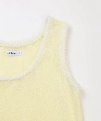 (Women) MICHIKO LONDON KOSHINO Hairy Trim Knit Vest Lemon Sorbet ML26ST22LE Lookbook (Women) MICHIKO LONDON KOSHINO Hairy Trim Knit Vest Lemon Sorbet ML26ST22LE