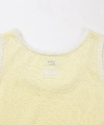 (Women) MICHIKO LONDON KOSHINO Hairy Trim Knit Vest Lemon Sorbet ML26ST22LE Purchase (Women) MICHIKO LONDON KOSHINO Hairy Trim Knit Vest Lemon Sorbet ML26ST22LE