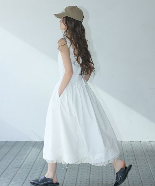 (Women) MICHIKO LONDON KOSHINO Hem String Layered Dress Ivory ML26SD03IV