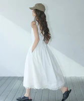 (Women) MICHIKO LONDON KOSHINO Hem String Layered Dress Ivory ML26SD03IV (Women) MICHIKO LONDON KOSHINO Hem String Layered Dress Ivory ML26SD03IV