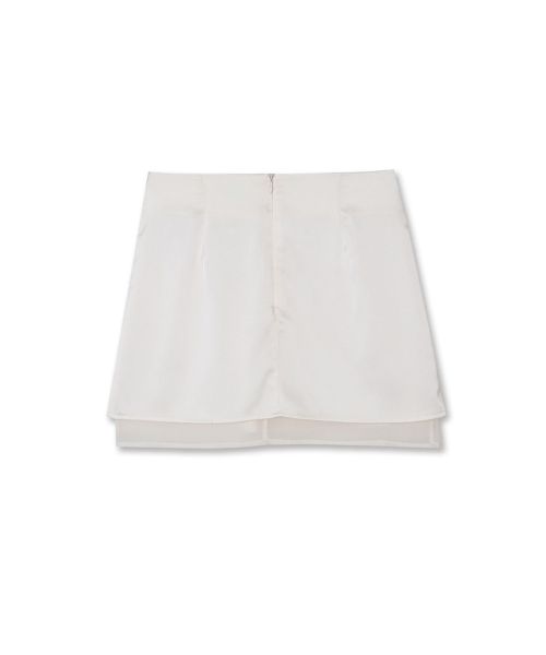 Purchase (W) 미치코 런던 코시노 레이어드 새틴 미니 스커트 아이보리 ML26SB04IV