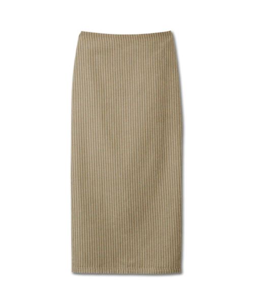 Order (Women) Michiko London Koshino Matte Vintage Stripe Skirt Mud Beige ML25FB02BE
