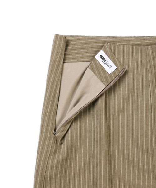 Purchase (Women) Michiko London Koshino Matte Vintage Stripe Skirt Mud Beige ML25FB02BE
