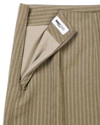 (Women) Michiko London Koshino Matte Vintage Stripe Skirt Mud Beige ML25FB02BE Purchase (Women) Michiko London Koshino Matte Vintage Stripe Skirt Mud Beige ML25FB02BE