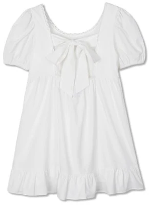 (Women) MICHIKO LONDON KOSHINO Puff Sleeve Ribbon Mini Dress White ML26SD05WH Purchase (Women) MICHIKO LONDON KOSHINO Puff Sleeve Ribbon Mini Dress White ML26SD05WH