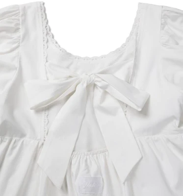 (Women) MICHIKO LONDON KOSHINO Puff Sleeve Ribbon Mini Dress White ML26SD05WH Details for (Women) MICHIKO LONDON KOSHINO Puff Sleeve Ribbon Mini Dress White ML26SD05WH