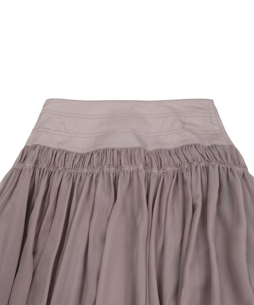 Shop (Women) Michiko London Koshino Unbalanced Chiffon Skirt Ash Gray ML26FB41GR