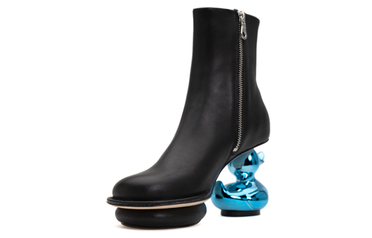 MAISON MIHARA YASUHIRO Duck heel boots 'Black Brown' 圖 2