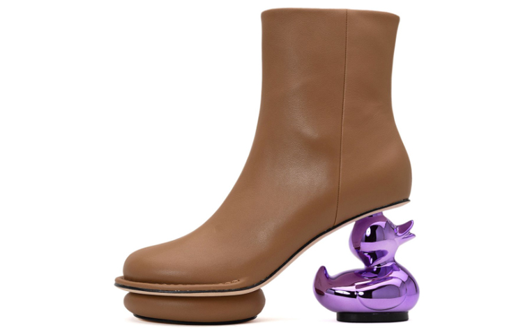 MAISON MIHARA YASUHIRO Duck heel boots 'Black Brown' 圖 5