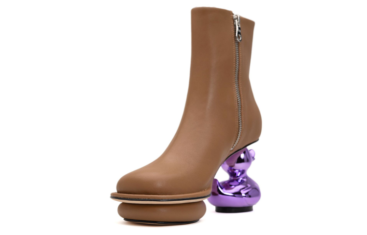 MAISON MIHARA YASUHIRO Duck heel boots 'Black Brown' 圖 6