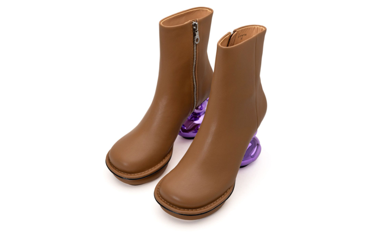 MAISON MIHARA YASUHIRO Duck heel boots 'Black Brown' 圖 7