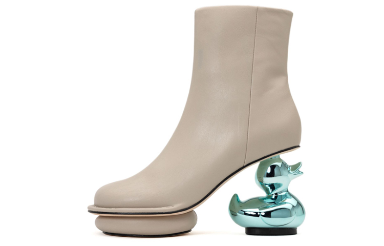 MAISON MIHARA YASUHIRO Duck heel boots 'Black Brown' 圖 9