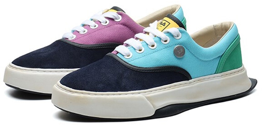 (Women) FILA Mihara x Fashion Court FM-10 Low-Top Sneakers Multi-color 'Black Blue Green' F12W124348FNB Lookbook (Women) FILA Mihara x Fashion Court FM-10 Low-Top Sneakers Multi-color 'Black Blue Green' F12W124348FNB
