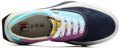 (W) 휠라 미하라 x 패션코트 FM-10 로우탑 스니커즈 블랙 블루 그린 멀티컬러 F12W124348FNB Shop (W) 휠라 미하라 x 패션코트 FM-10 로우탑 스니커즈 블랙 블루 그린 멀티컬러 F12W124348FNB