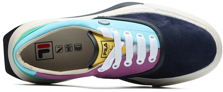 (W) (女性用)FILA Mihara x Fashion Court FM-10 ロートップスニーカー ブラックブルーグリーン F12W124348FNB F12W124348FNB Shop (W) (女性用)FILA Mihara x Fashion Court FM-10 ロートップスニーカー ブラックブルーグリーン F12W124348FNB F12W124348FNB