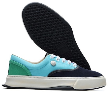 (W) (女性用)FILA Mihara x Fashion Court FM-10 ロートップスニーカー ブラックブルーグリーン F12W124348FNB F12W124348FNB Details for (W) (女性用)FILA Mihara x Fashion Court FM-10 ロートップスニーカー ブラックブルーグリーン F12W124348FNB F12W124348FNB