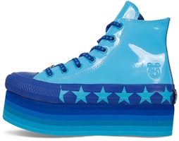 (Women) Miley Cyrus x Converse Chuck Taylor All Star Platform Faux Patent Hi 'Gnarly Blue' 563724C (Women) Miley Cyrus x Converse Chuck Taylor All Star Platform Faux Patent Hi 'Gnarly Blue' 563724C