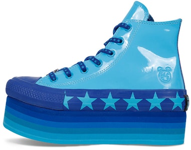 (W) Miley Cyrus x Converse Chuck Taylor All Star Platform Faux Patent Hi 'Biru Gnarly' 563724C Buy (W) Miley Cyrus x Converse Chuck Taylor All Star Platform Faux Patent Hi 'Biru Gnarly' 563724C