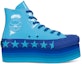 Order (W) Miley Cyrus x Converse Chuck Taylor All Star Platform Faux Patent Hi 'Biru Gnarly' 563724C
