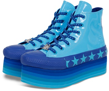 (W) Miley Cyrus x Converse Chuck Taylor All Star Platform Faux Patent Hi 'Biru Gnarly' 563724C Lookbook (W) Miley Cyrus x Converse Chuck Taylor All Star Platform Faux Patent Hi 'Biru Gnarly' 563724C