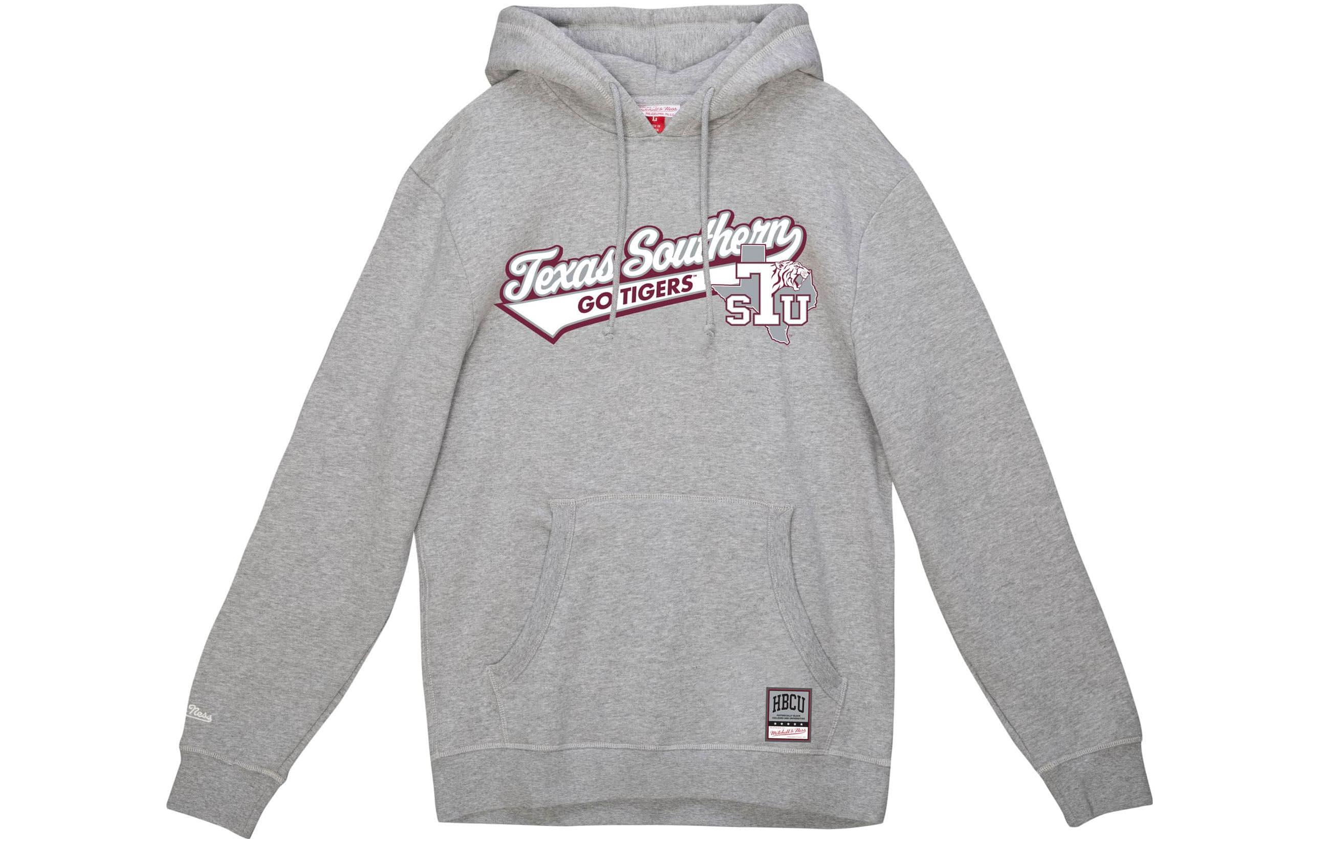 (Women) Mitchell Ness Mitchell & Ness SS23 Grey Solid Oversized Hoodie with Print GPOTTP22112-TSUGYHT
