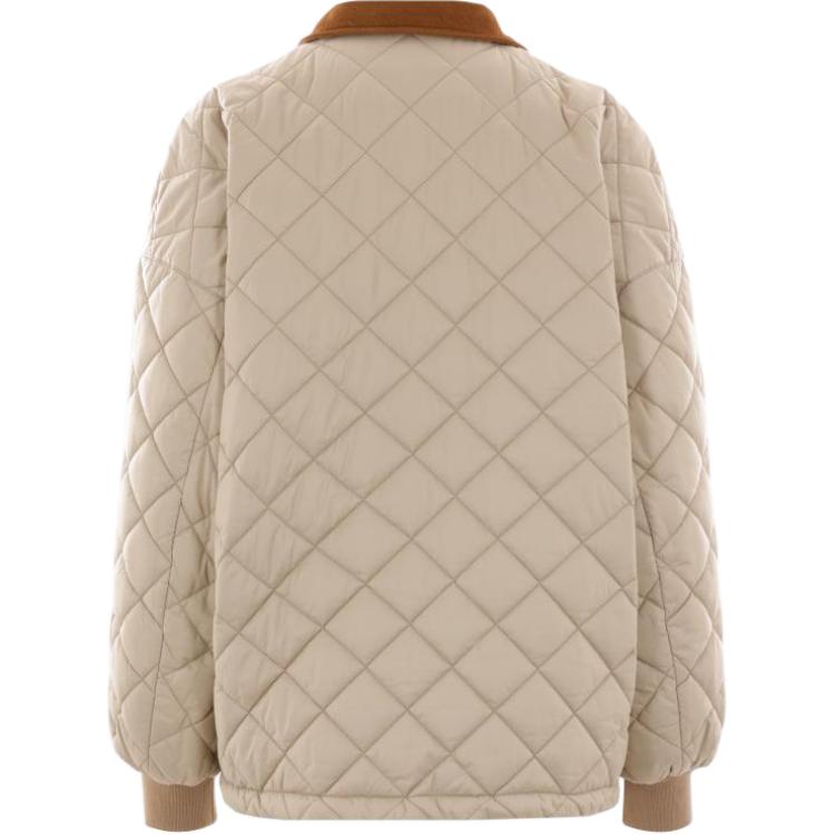 Lookbook (W) MIU MIU 米色徽標貼飾拉鍊翻領長袖外套 ML1087-15PU-F0036