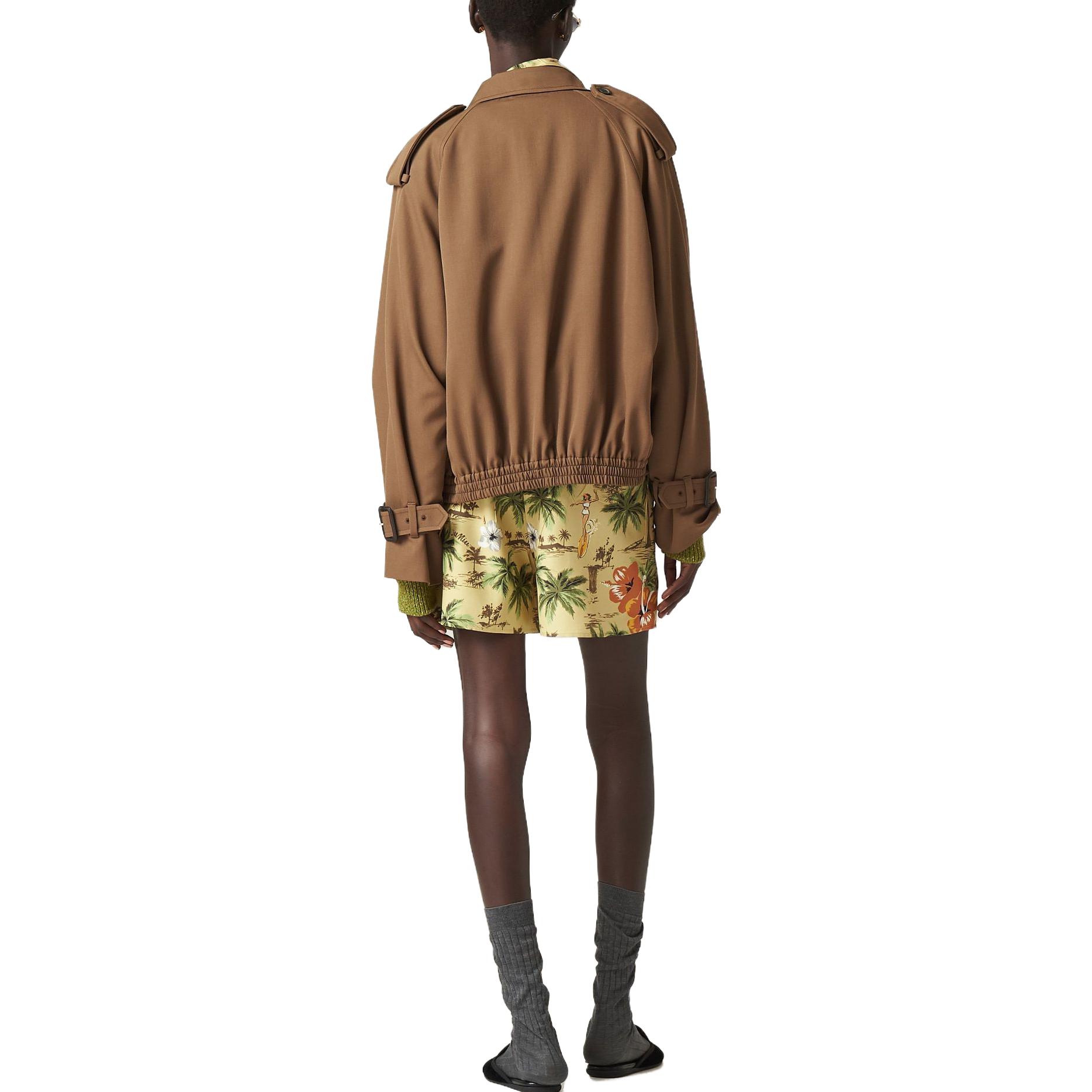 (Women) MIU MIU  Beige Logo Zip-Up Collared Casual Jacket. ML1014-108N-F0594-S-OOO 圖 4