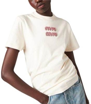 (W) MIU MIU 米色純色圓領短袖針織上衣 T 恤 MJN499_14AR_F0HAT Details for (W) MIU MIU 米色純色圓領短袖針織上衣 T 恤 MJN499_14AR_F0HAT