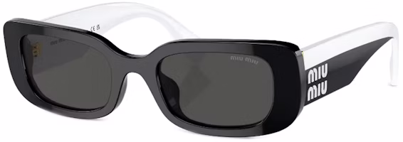 (Women) MIU MIU Black & White Two-Tone Letter Oversized Sunglasses MU08YS1AB5S0 (Women) MIU MIU Black & White Two-Tone Letter Oversized Sunglasses MU08YS1AB5S0