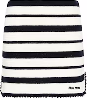 (Women) MIU MIU Black and White Striped Colorblock Slim Fit Mini Skirt. MMG480-138S-F0UB0 (Women) MIU MIU Black and White Striped Colorblock Slim Fit Mini Skirt. MMG480-138S-F0UB0
