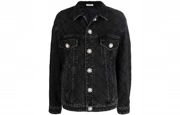 (Women) MIU MIU Black Buckle Denim Jacket GWB132-1Z30-F0002 Order (Women) MIU MIU Black Buckle Denim Jacket GWB132-1Z30-F0002