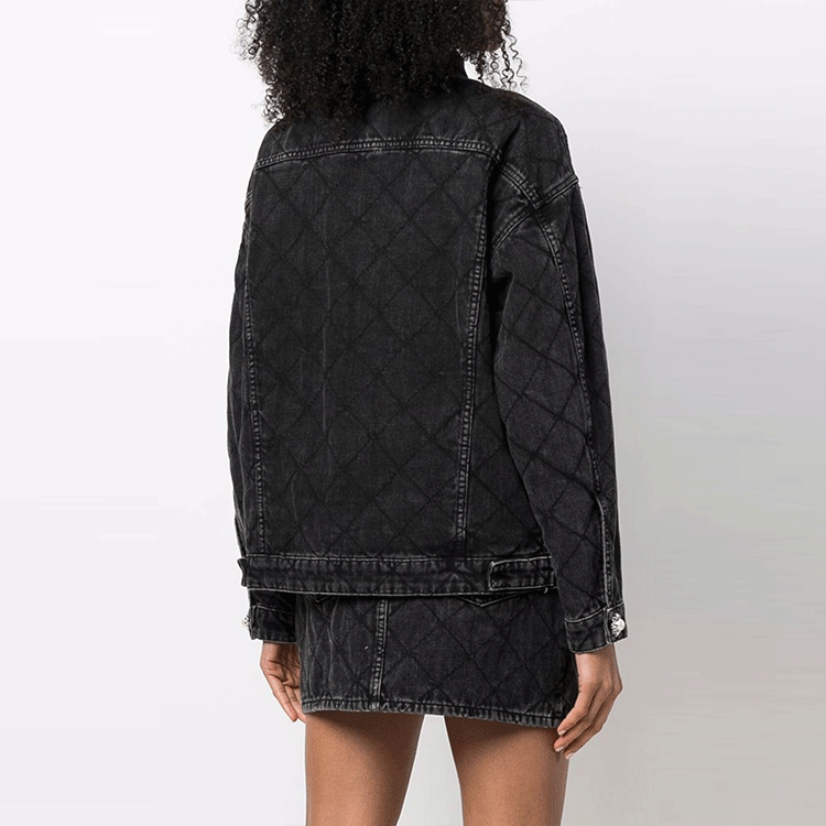 Purchase (Women) MIU MIU  Black Buckle Denim Jacket GWB132-1Z30-F0002