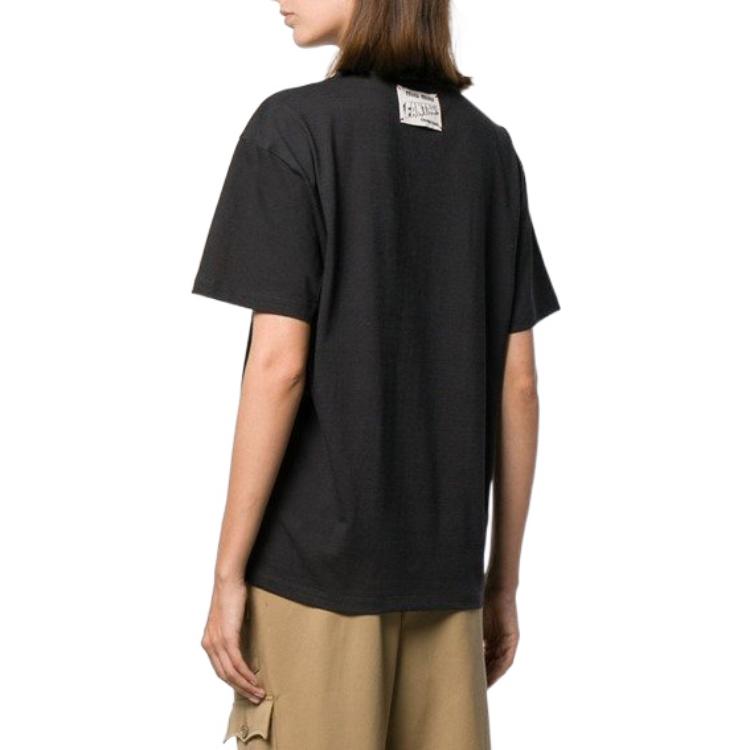 Shop (W) MIU MIU 黑猫火焰印花短袖T恤 MJN1451-UE9-F0002