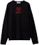 Buy (W) Sudadera de algodón negro MIU MIU con estampado de letras y manga larga. MJL862-14ER-F0002-S-WMO