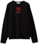 Order (W) Sudadera de algodón negro MIU MIU con estampado de letras y manga larga. MJL862-14ER-F0002-S-WMO