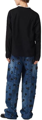 (W) Sudadera de algodón negro MIU MIU con estampado de letras y manga larga. MJL862-14ER-F0002-S-WMO Shop (W) Sudadera de algodón negro MIU MIU con estampado de letras y manga larga. MJL862-14ER-F0002-S-WMO