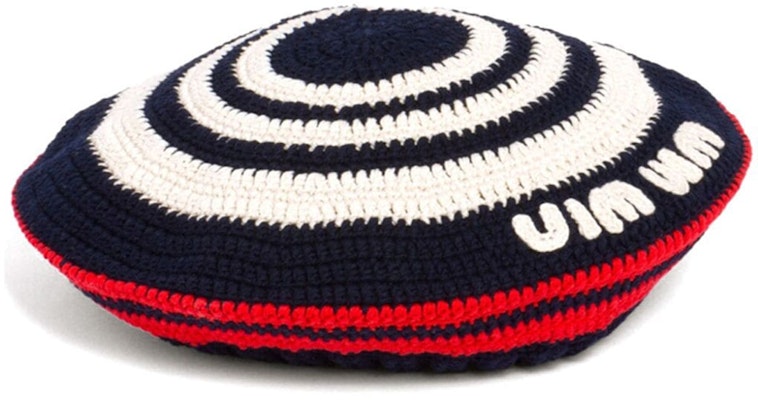 (W) MIU MIU 黑色鉤織棉質貝雷帽 5HC3452CQN Lookbook (W) MIU MIU 黑色鉤織棉質貝雷帽 5HC3452CQN